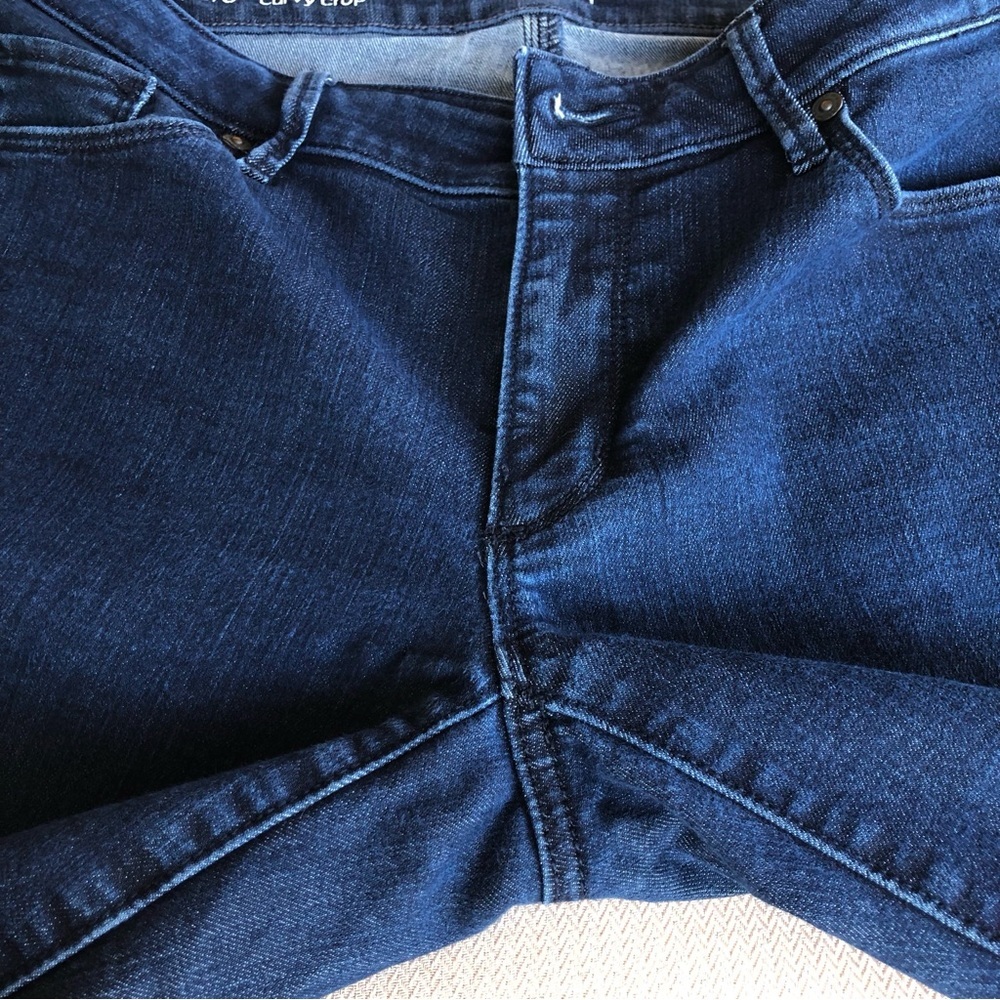Ann Taylor Loft Curvy Crop Low Rise Dark Wash Jeans 28/6 - Picture 9 of 13